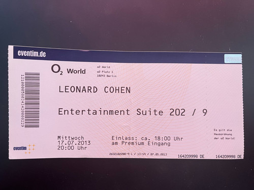 Konzert ticket leonard - konzert,